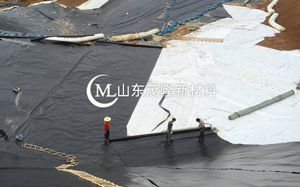 《菏澤曹縣垃圾發電廠》土工布、土工膜施工
